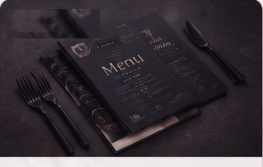 The Noir Cafe menu design