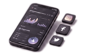 Digital marketing phone dashboard